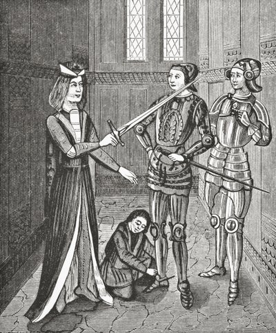 The Arming of a Knight by English School